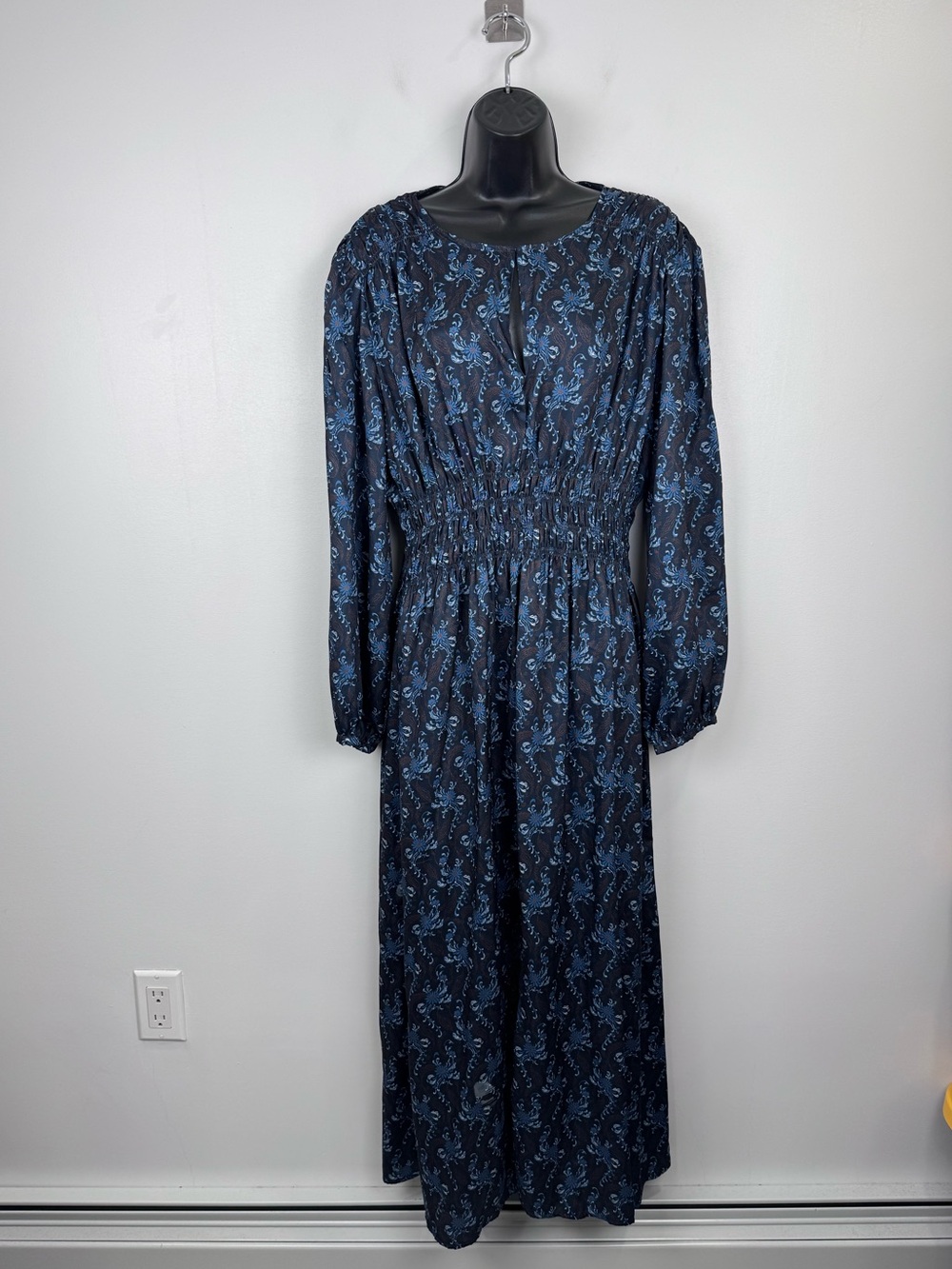 Hill House Women The Rosely Blue Floral Dress Size XL